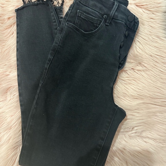 Good American, Good Waist Soft Tech Skinny Black Jeans Sz27 - Picture 4 of 7